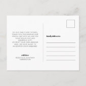 Retro foto bruiloft Dank u Briefkaart (Achterkant)