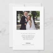 Retro foto bruiloft dank u kaart (Achterkant)