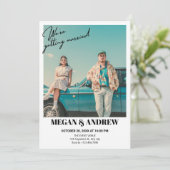 Retro foto bruiloft kaart (Staand voorkant)