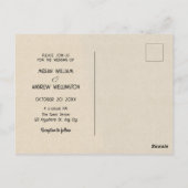 Retro foto bruiloft opslaan van de datum briefkaart (Achterkant)