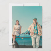  retro foto bruiloft save the date (Achterkant)