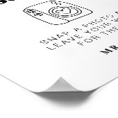 Retro Foto Gastenboek | Trouwfotocabine teken Poster (Hoek)