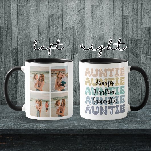 Retro foto Gepersonaliseerde Koffie Cup voor Tante Mok