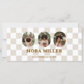 Retro foto geruit patroon cadeaubon (Voorkant)