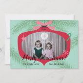 Retro Foto Kerst Kaart 5x7 (Voorkant)