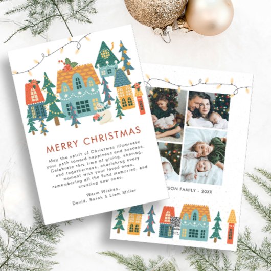 Retro foto kerstkaart