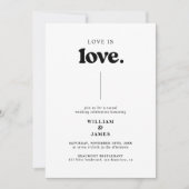 Retro foto liefde is liefde holebi bruiloft kaart (Voorkant)