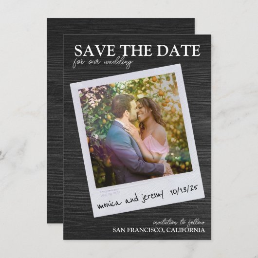 Retro foto save the date (Voorkant / Achterkant)