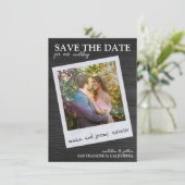 Retro foto save the date (Staand voorkant)