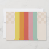 Retro Foto Verjaardag 60s 70s 80s  Party Kaart (Achterkant)