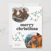 Retro foto Vrolijke kerst Kaart (Voorkant)