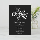 Retro foto witte zwarte script Qr code Kaart (Staand voorkant)