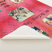 Retro Foto Zachte Rode Diamant Sherpa Deken (3/4)