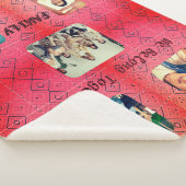 Retro Foto Zachte Rode Diamant Sherpa Deken (3/4)