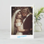 Retro fotobesparing Save The Date kaart (Staand voorkant)