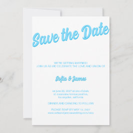 Retro fotobesparing Save The Date kaart
