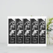 Retro Fotocabine 2x7" Save the Date Wedding Strip (Staand voorkant)