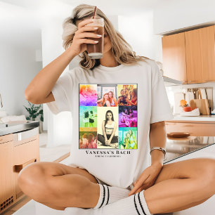 Retro Fotocollage Afbeelding Bachelorette Bestie T T-shirt