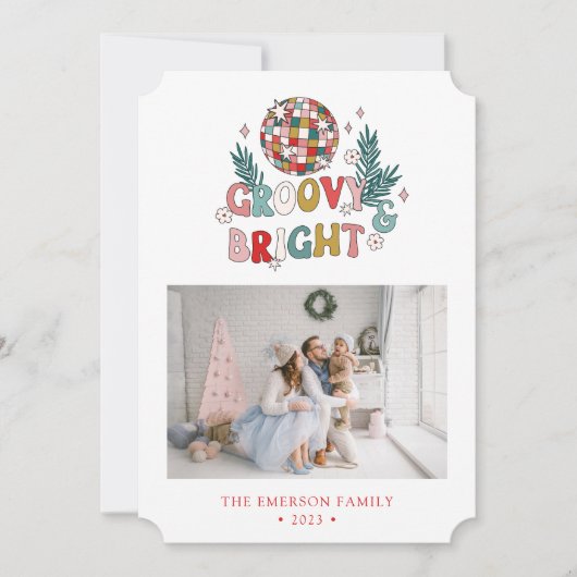 Retro fotocollage kerstkaart (Voorkant)