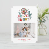 Retro fotocollage kerstkaart (Staand voorkant)