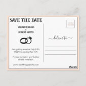 Retro fotofilmstrook trouwkaart Save the Date Briefkaart (Achterkant)