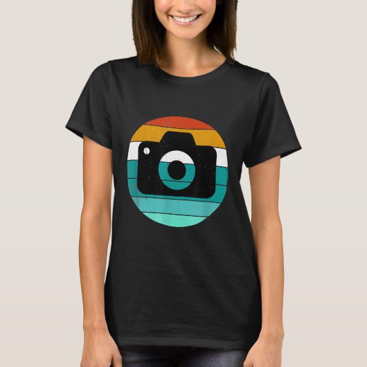  Retro Fotograaf Camera Graphic Foto T-shirt (Voorkant)