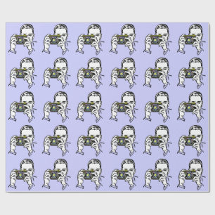 RETRO FOTOGRAFERILLUSTRATIE PATROON CADEAUPAPIER