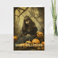 Retro Fotografie Halloween schattig slecht heks me