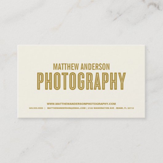 RETRO | FOTOGRAFIE-VISITEKAARTJE VISITEKAARTJE (Voorkant)