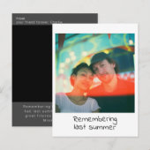 Retro fotoherinnering aandenken briefkaart (Voorkant / Achterkant)