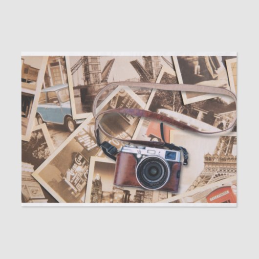  retro foto's en camera tissuepapier (Voorkant)