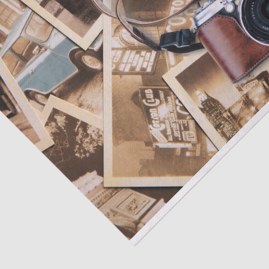  retro foto's en camera tissuepapier (Detail)