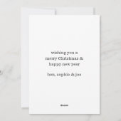 Retro fotostijl Plaid Gepersonaliseerde Kerstmis Feestdagenkaart (Achterkant)