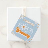 Retro Four Ever Groovy Boys 4e Verjaardag Bedankjes Labels (In situ)