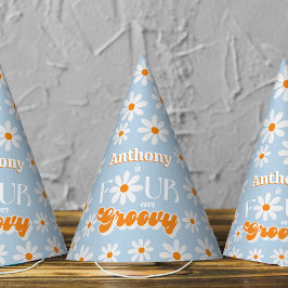 Retro Four Ever Groovy Boys 4e Verjaardag Feesthoedjes