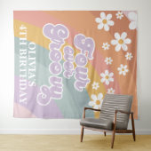 Retro Four Ever Groovy Regenboog Wandkleed (In Situ (horizontaal))