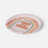 Retro Four Ever Jonge madeliefje 4e verjaardag Papieren Bordje (Gekanteld)