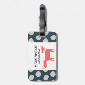 Retro Fox Bagagelabel (Achterkant verticaal)