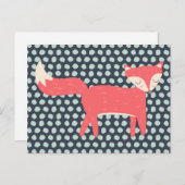 Retro Fox Briefkaart (Voorkant / Achterkant)