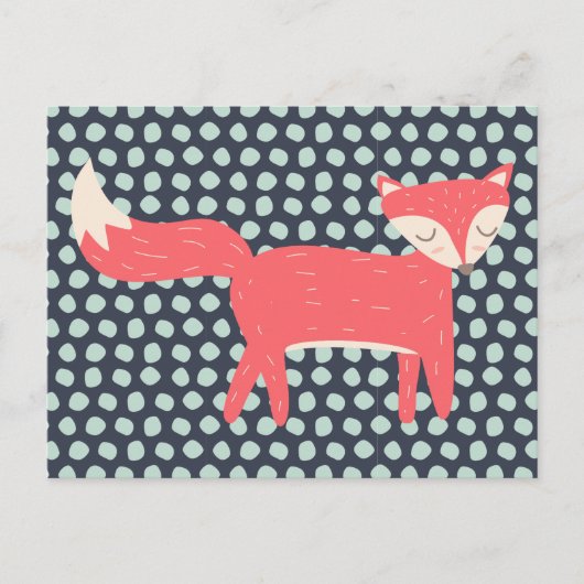 Retro Fox Briefkaart (Voorkant)