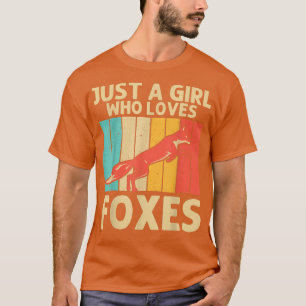Retro Fox Design for Girls Kinder vrouwen Wild Fox T-shirt