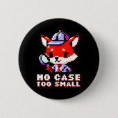 Retro Fox Detective: 8-bit Whimsy Ronde Button 5,7 Cm (Voorkant)