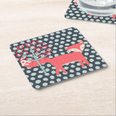 Retro Fox Kartonnen Onderzetters (Schuin)