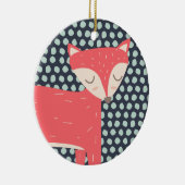 Retro Fox Keramisch Ornament (Rechts)