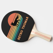 Retro Fox met naam Tafeltennisbatje (Zijkant)