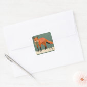 Retro Fox Monogram Sticker (Envelop)