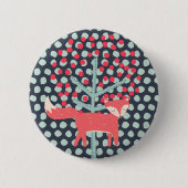 Retro Fox Ronde Button 5,7 Cm (Voorkant)