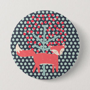 Retro Fox Ronde Button 7,6 Cm