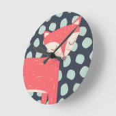 Retro Fox Ronde Klok (Hoek)