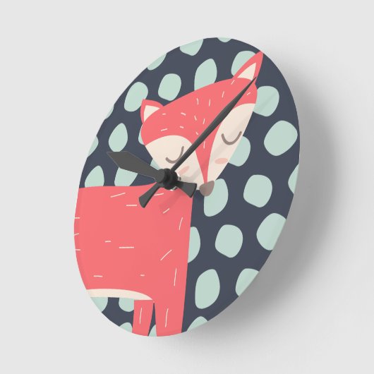 Retro Fox Ronde Klok (Hoek)